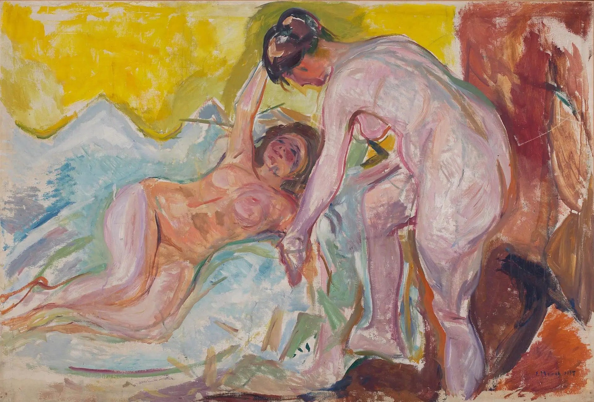 Nus féminins, assis et allongés - Edvard Munch image 1 reproduction artisanale de tableau