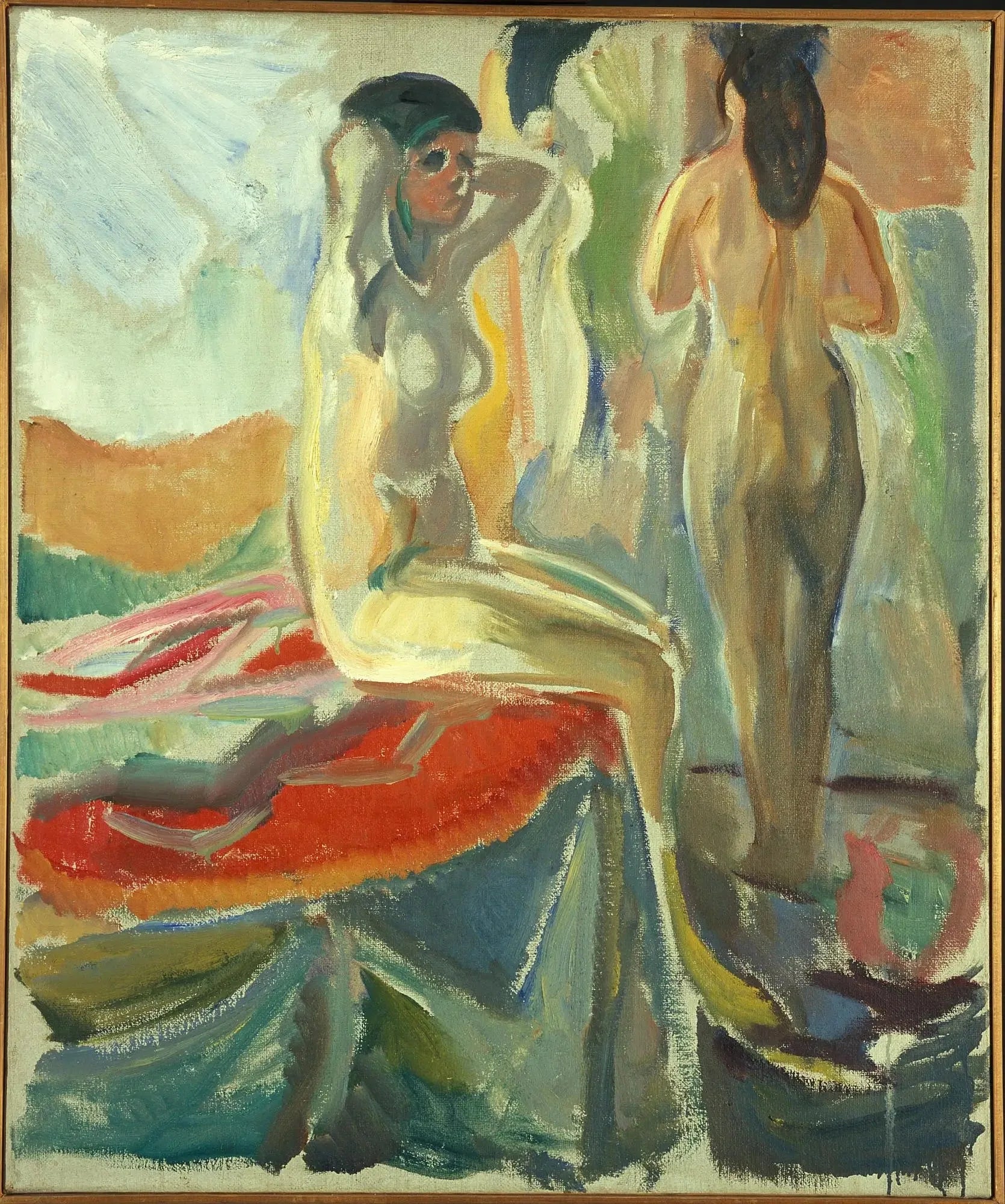 Nus féminins, assis et debout - Edvard Munch image 1 reproduction de peinture à l’huile