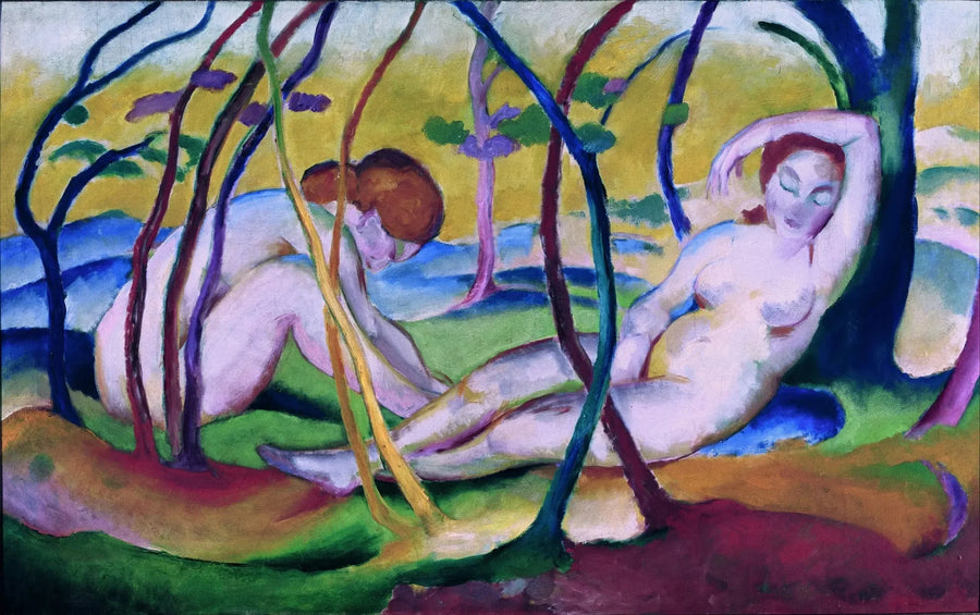 Nus sous les arbres - Franz Marc