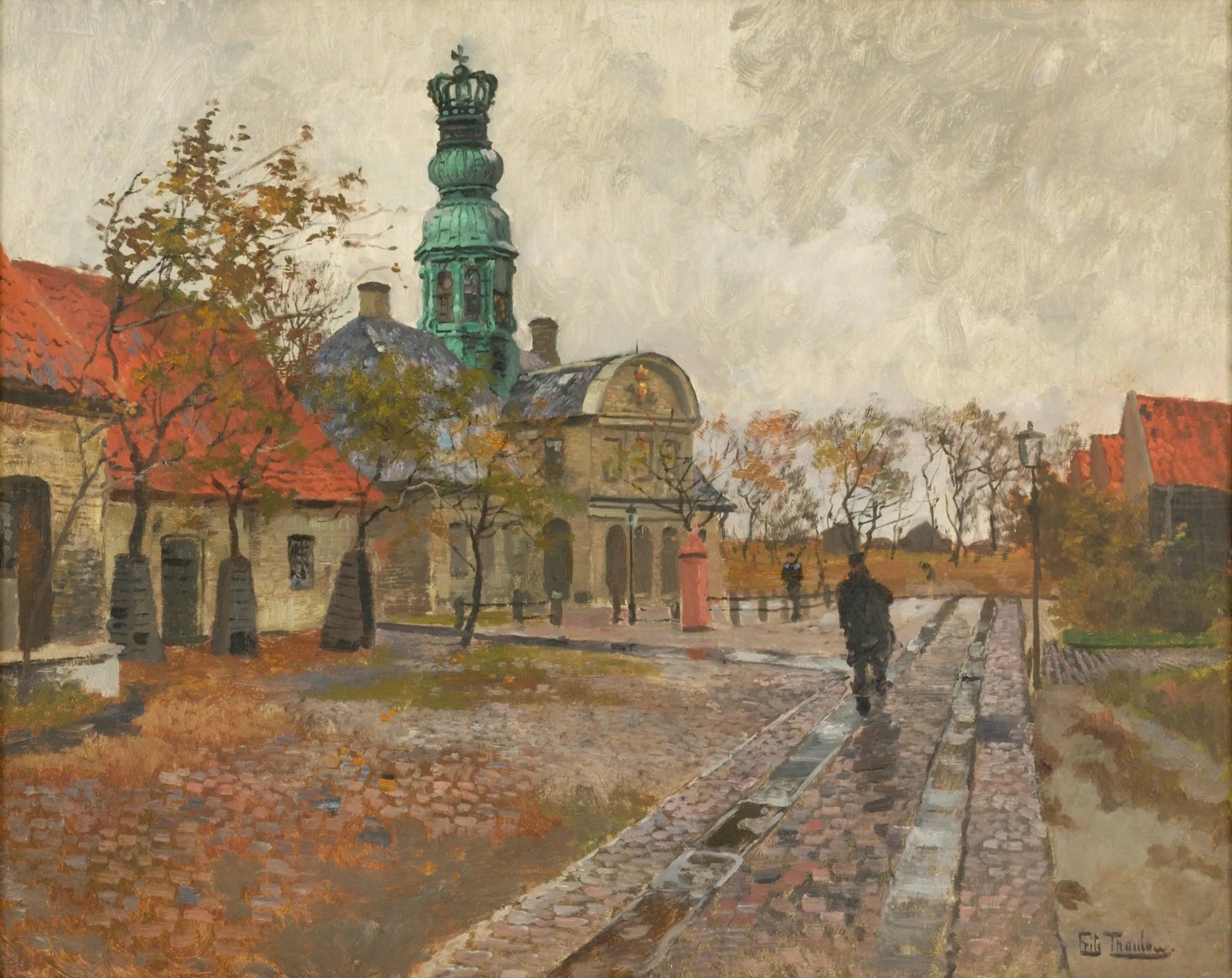 Nyholms Vagt - Frits Thaulow image 1 copie peinte à la main à l’huile