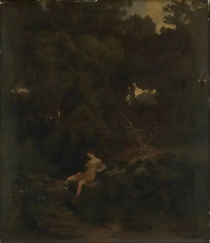 Nymphe à la source - Arnold Böcklin image 1 tableau peint à l’huile sur toile