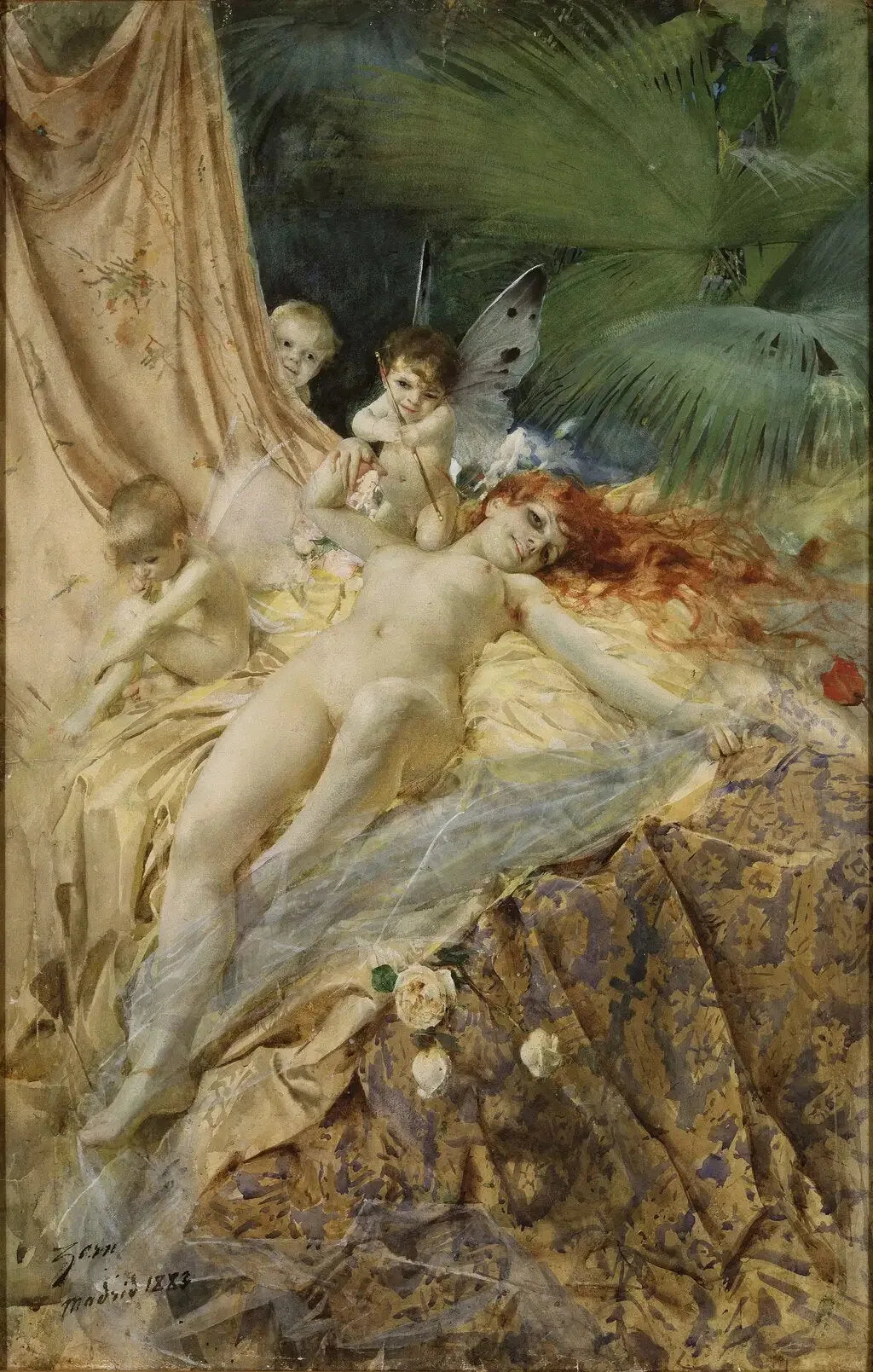 Nymphe de l'amour - Anders Zorn image 1 copie peinte à la main à l’huile