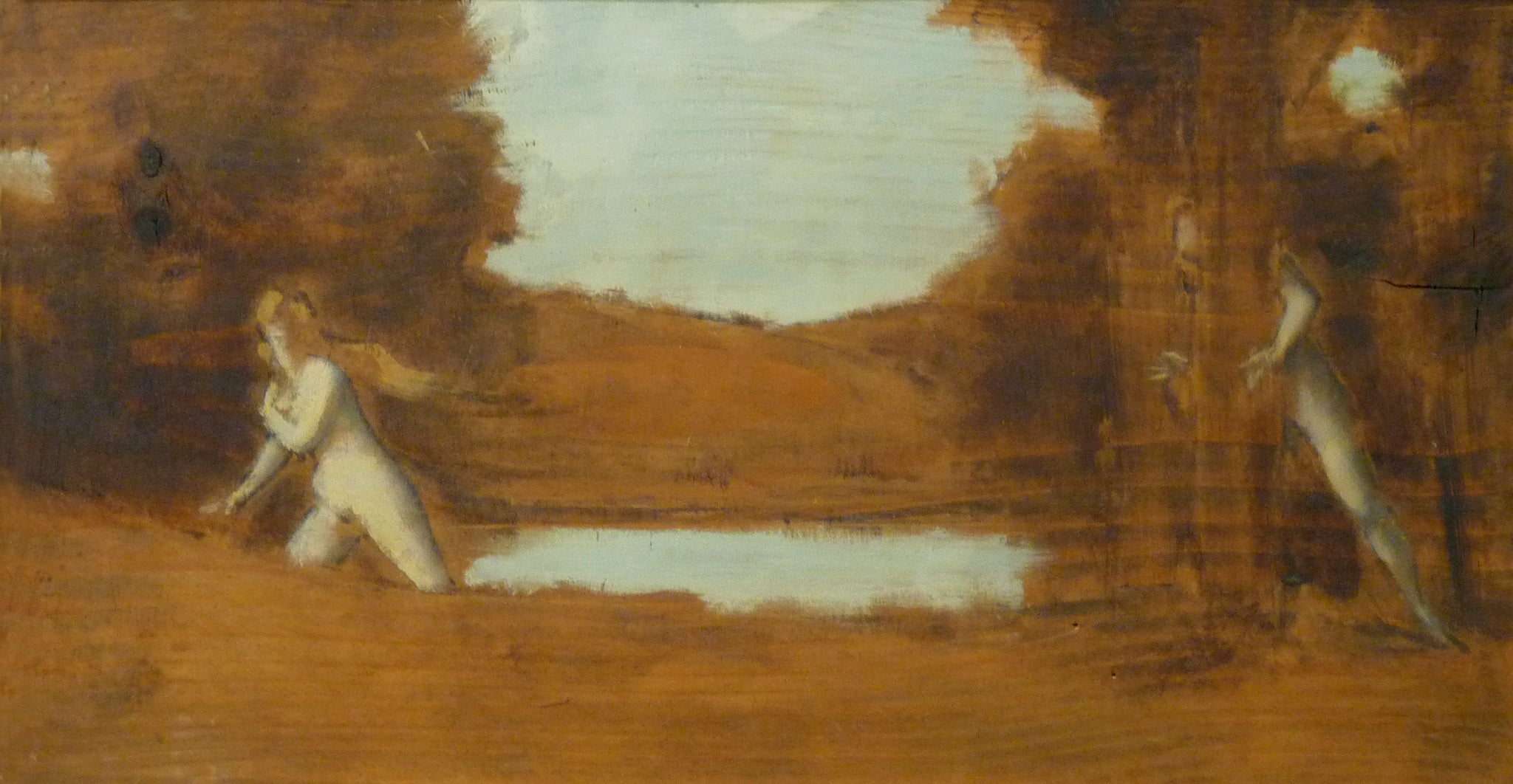 Nymphe surprise au bain - Jean-Jacques Henner image 1 tableau peint à l’huile sur toile