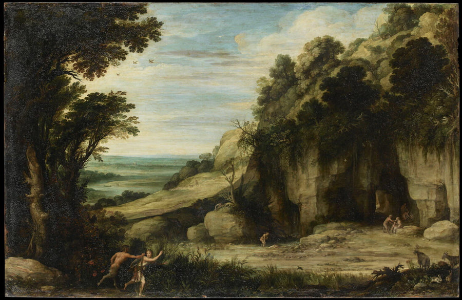 La nymphe Syrinx poursuivie par Pan et bientôt changée en roseau - Paul Bril