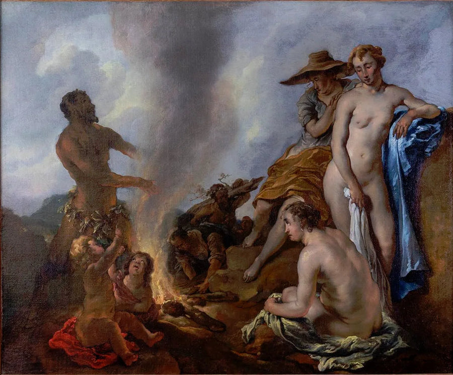 Nymphes et Satyres, une allégorie du feu - Jacob Jordaens