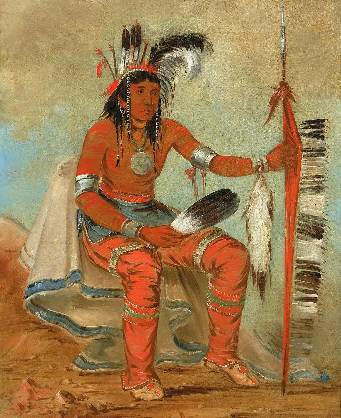 O'n-daig, le corbeau, un dandy - George Catlin image 1 reproduction réalisée par Alpha Reproduction