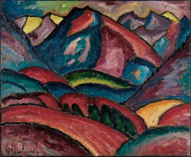 Oberstdorfer Landschaft - Alexej von Jawlensky image 1 reproduction d’œuvre d’art à l’huile