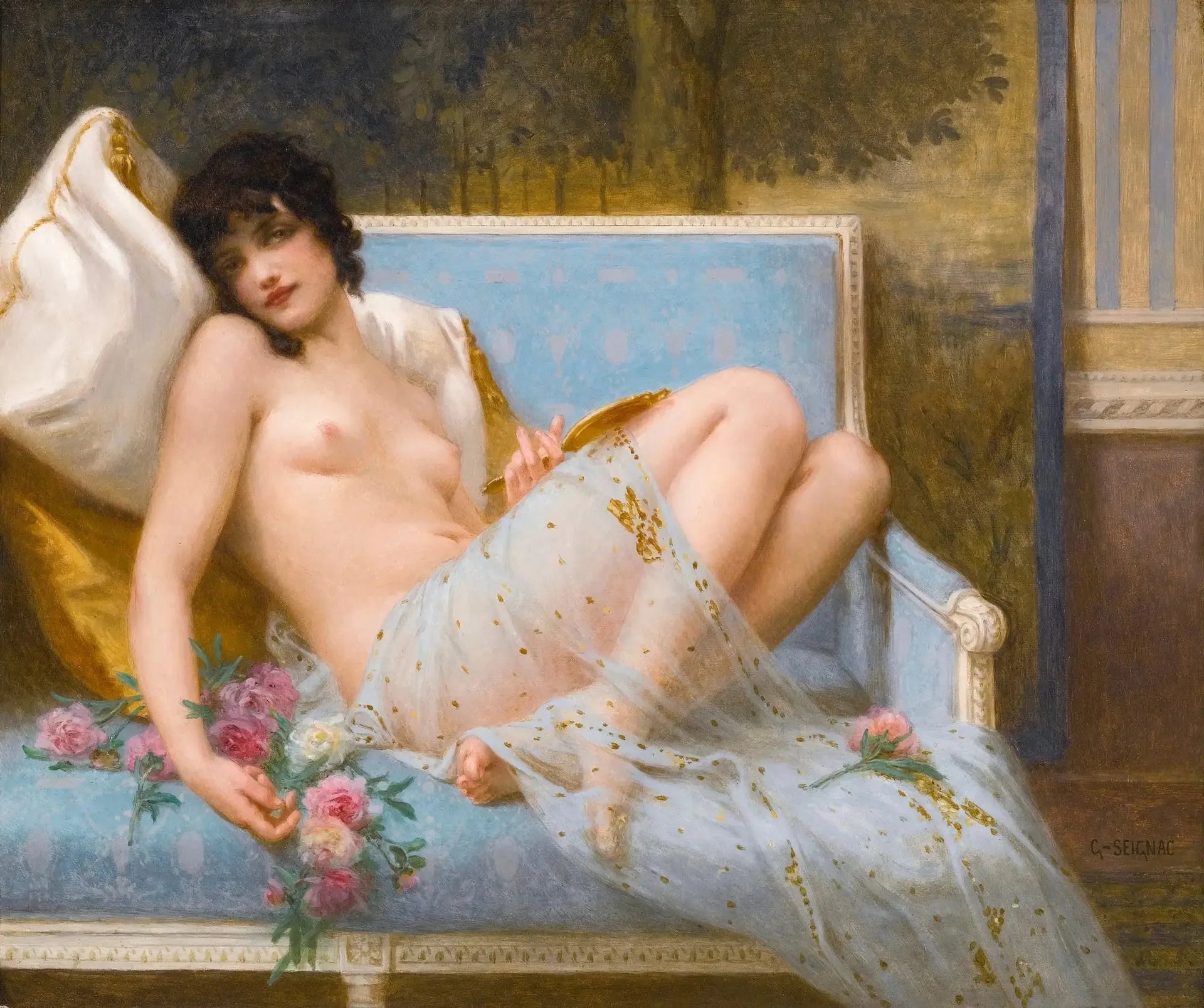 Odalisque couchée - Guillaume Seignac image 1 reproduction de peinture à l’huile