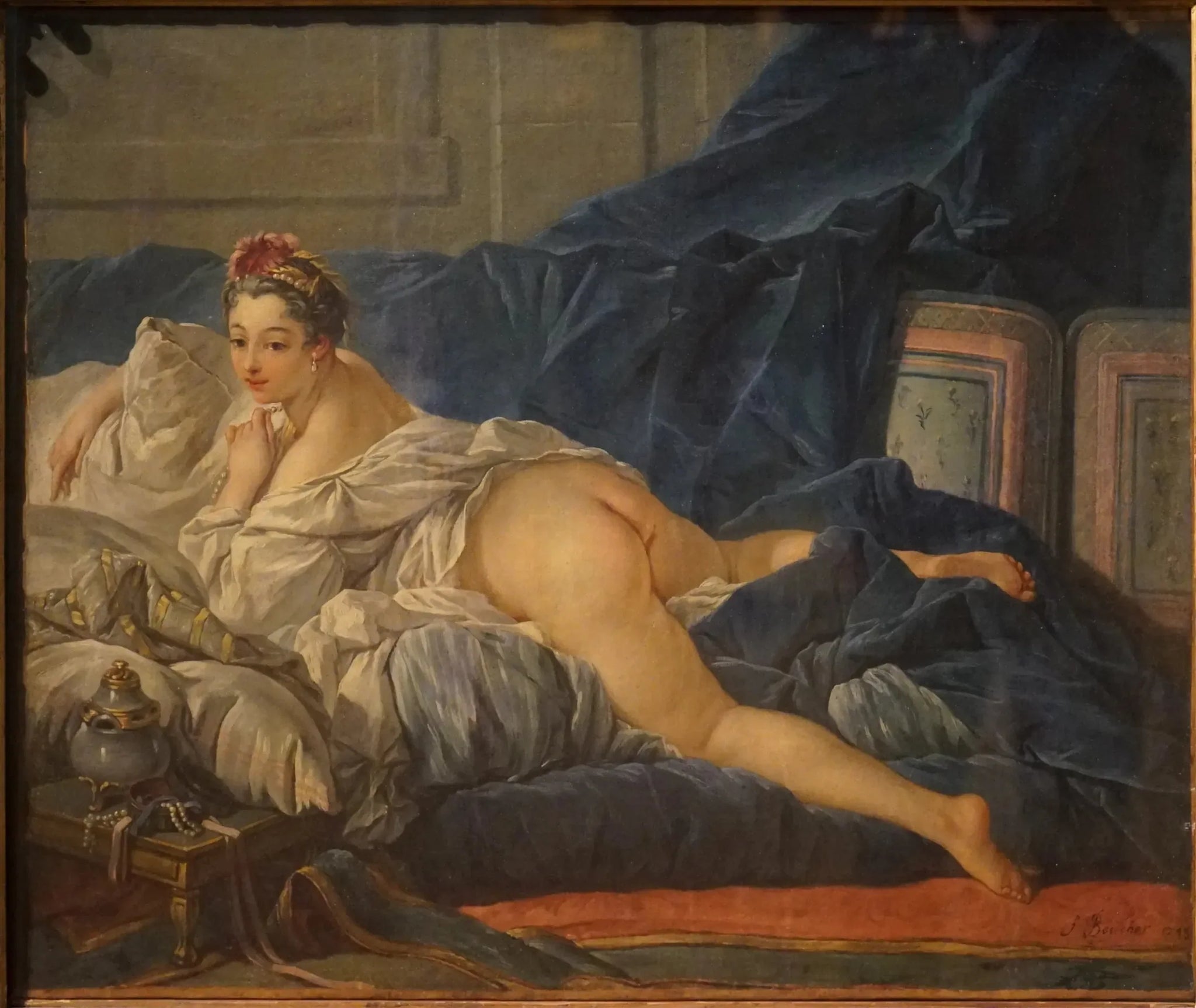 Odalisque - François Boucher image 1 reproduction artisanale de tableau