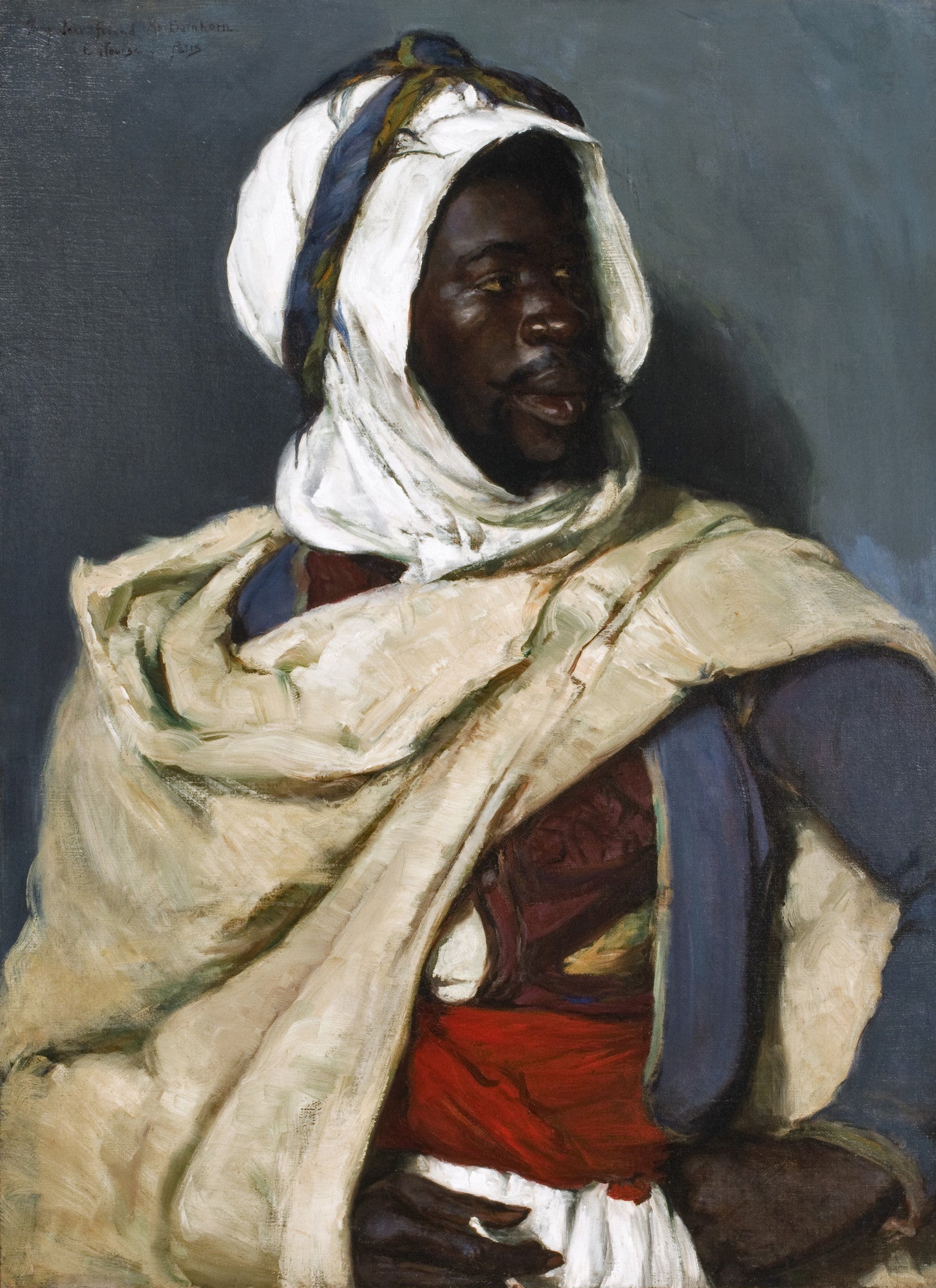 Officier du régiment d'infanterie algérien (Tirailleur algérien) - Elizabeth Nourse image 1 reproduction artisanale de tableau