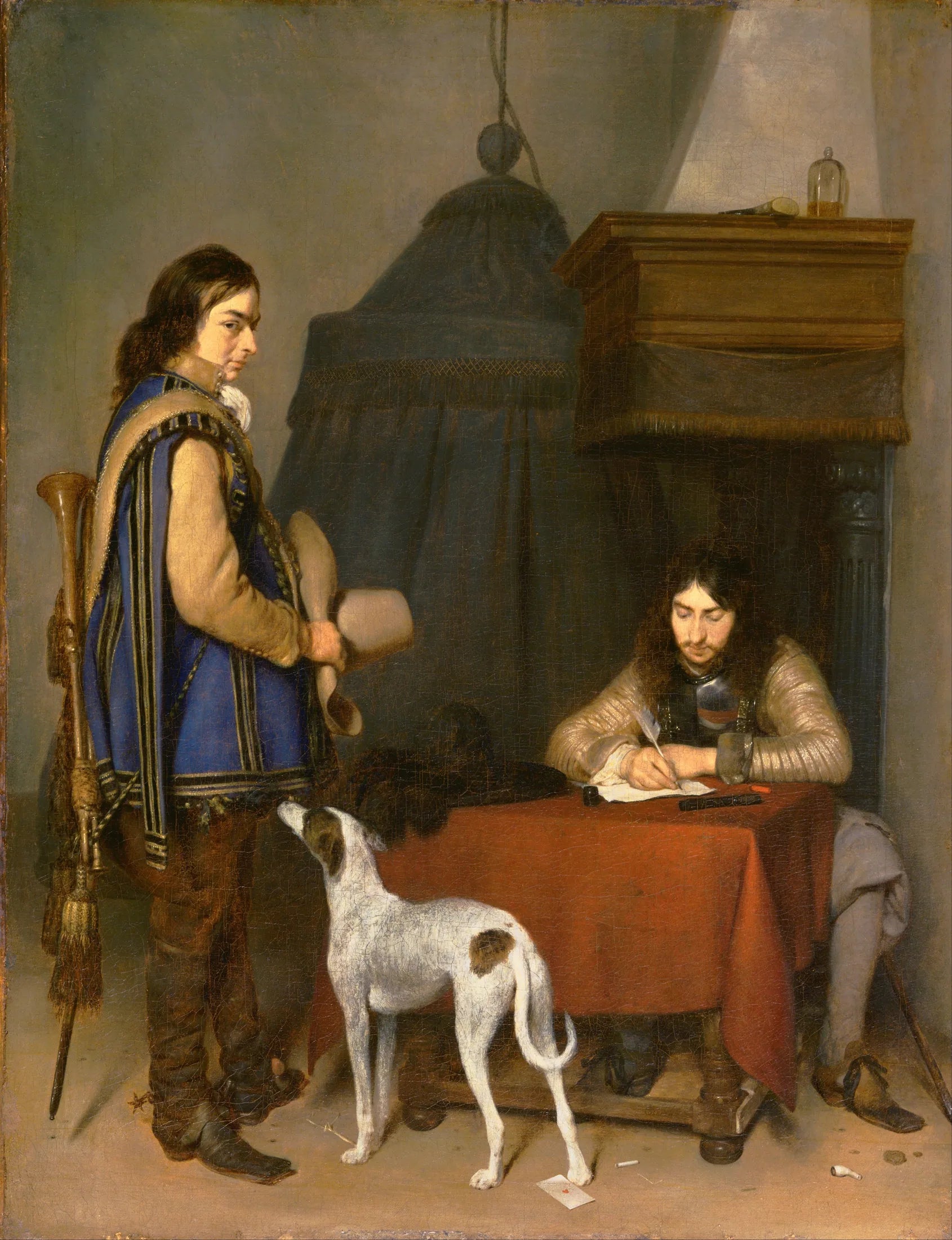 Officier écrivant une lettre - Gerard ter Borch image 1 reproduction d’œuvre d’art à l’huile