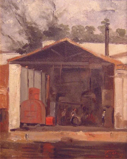 Oficina na Gamboa - Eliseu Visconti image 1 copie peinte à la main à l’huile