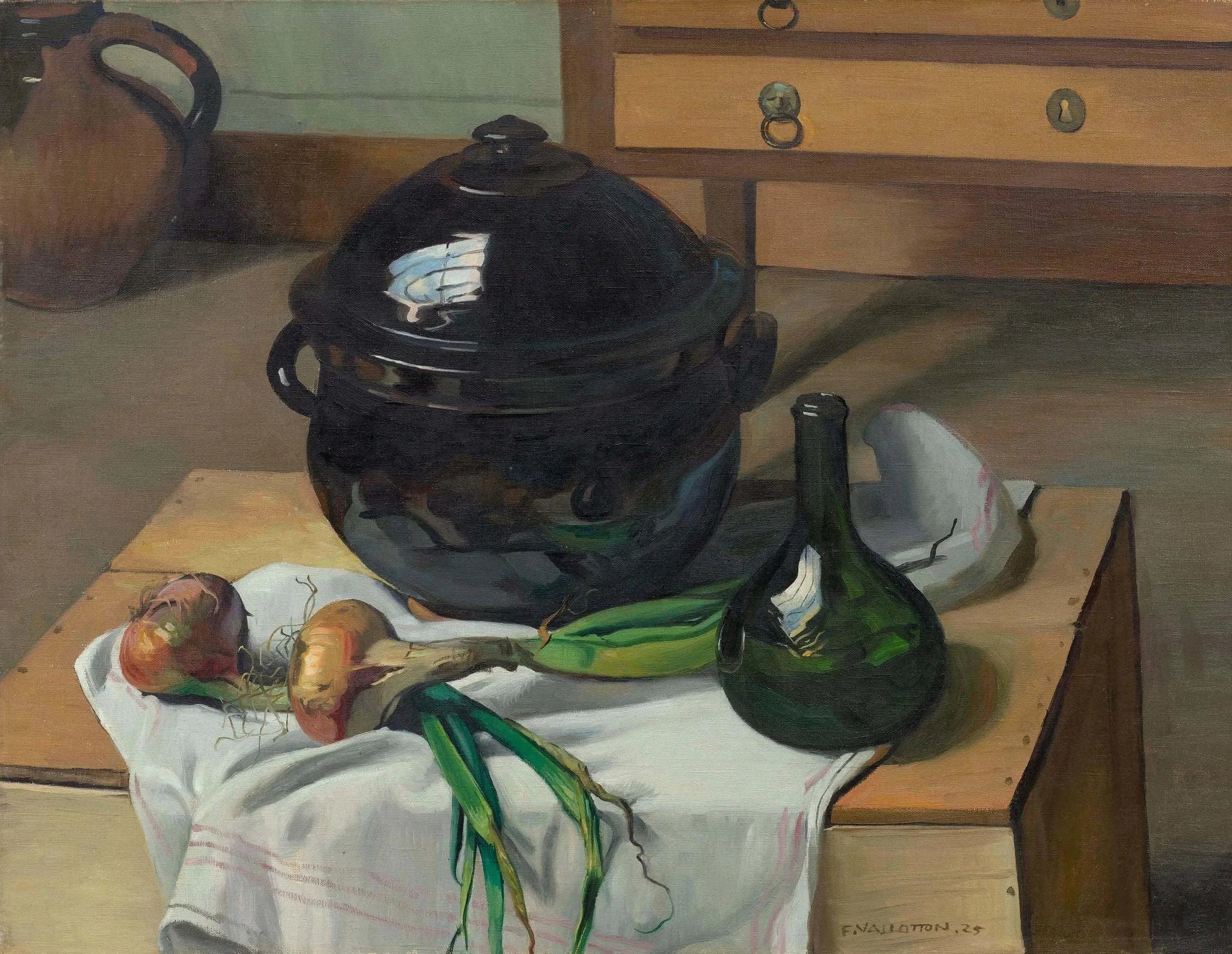 Oignons et soupe - Félix Vallotton image 1 copie peinte à la main à l’huile