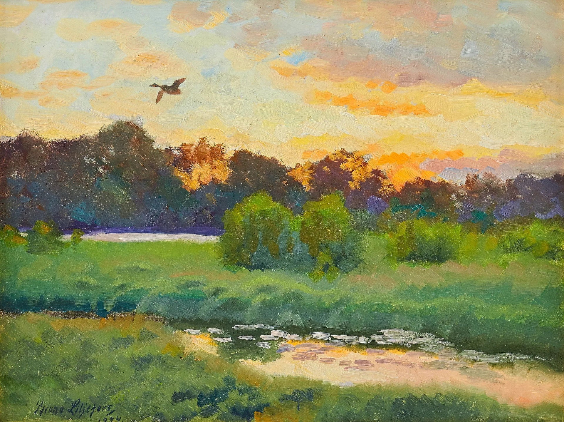 oiseau marin étiré - Bruno Liljefors image 1 reproduction d’œuvre d’art à l’huile