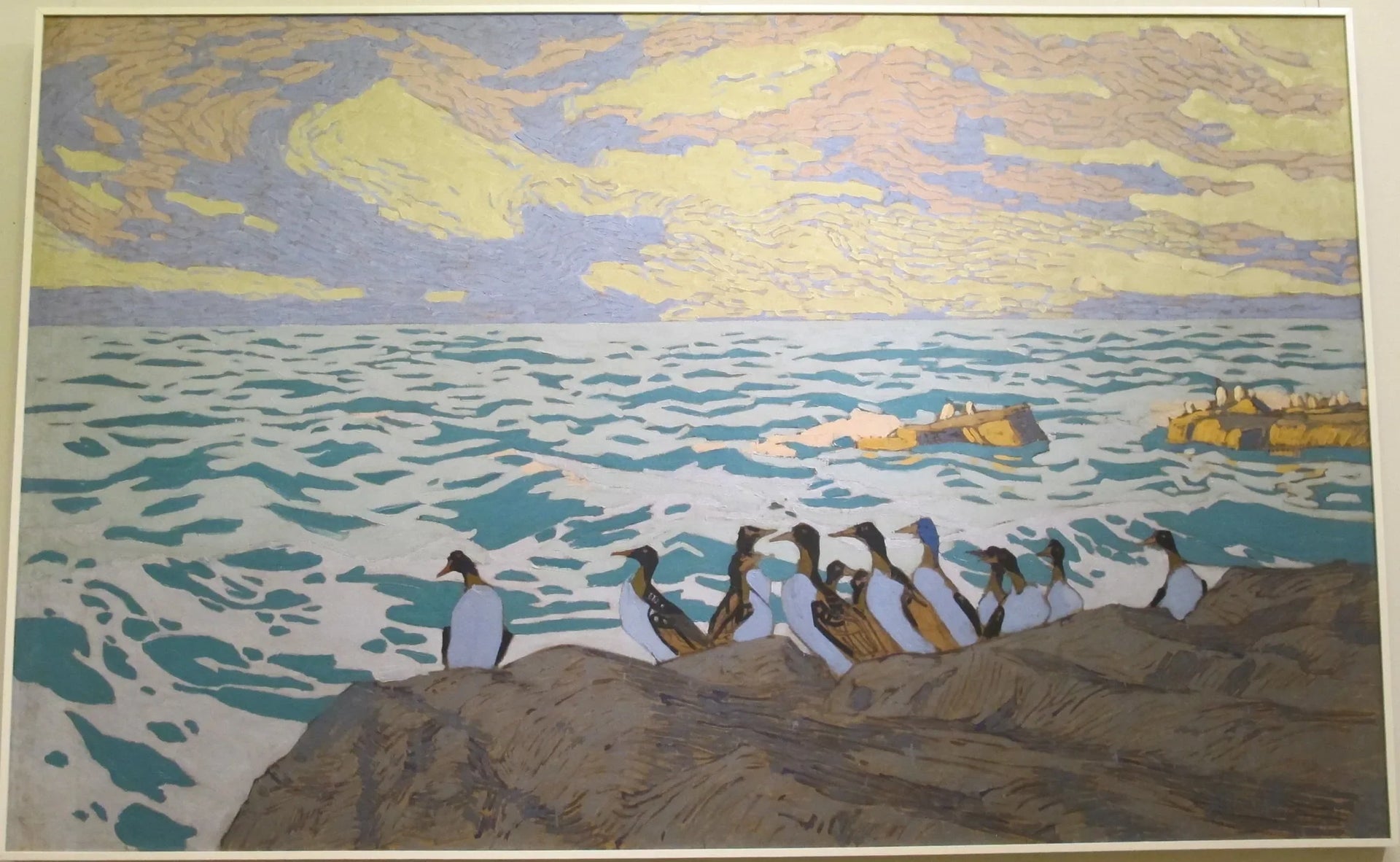 Oiseaux (Panneau décoratif réalisé pour le pavillon des faubourgs russes à l'Exposition universelle de Paris de 1900, pour le département sibérien) - Konstantin Korovin image 1 copie de tableau peinte à la main