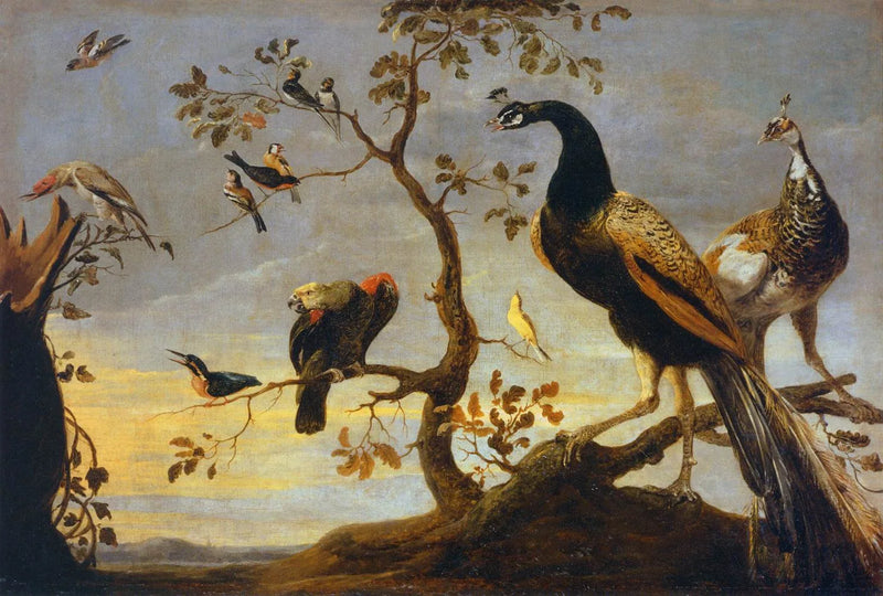 Oiseaux sur des branches - Frans Snyders