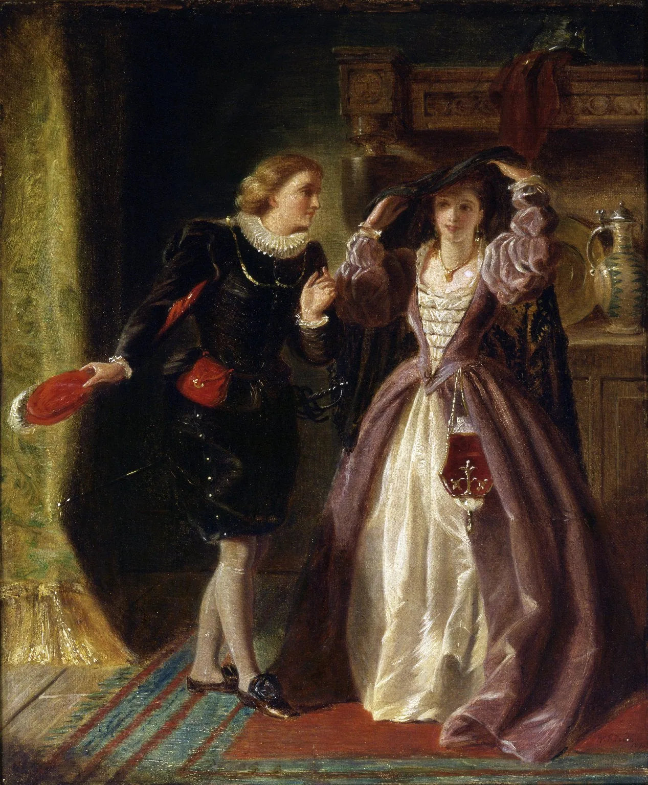 Olivia dévoile - William Powell Frith image 1 reproduction artisanale de tableau