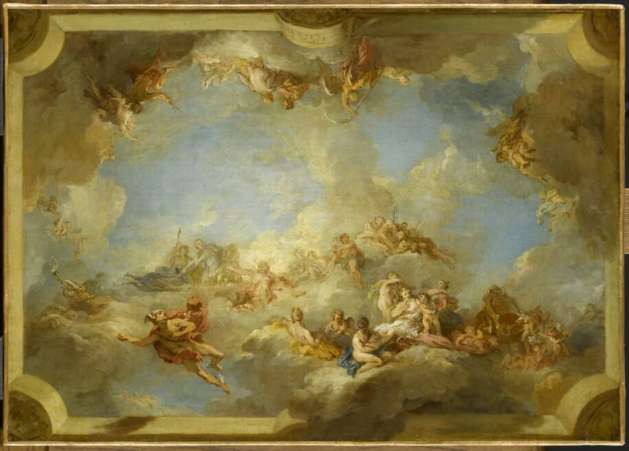 L'Olympe. Esquisse de plafond - François Le Moyne