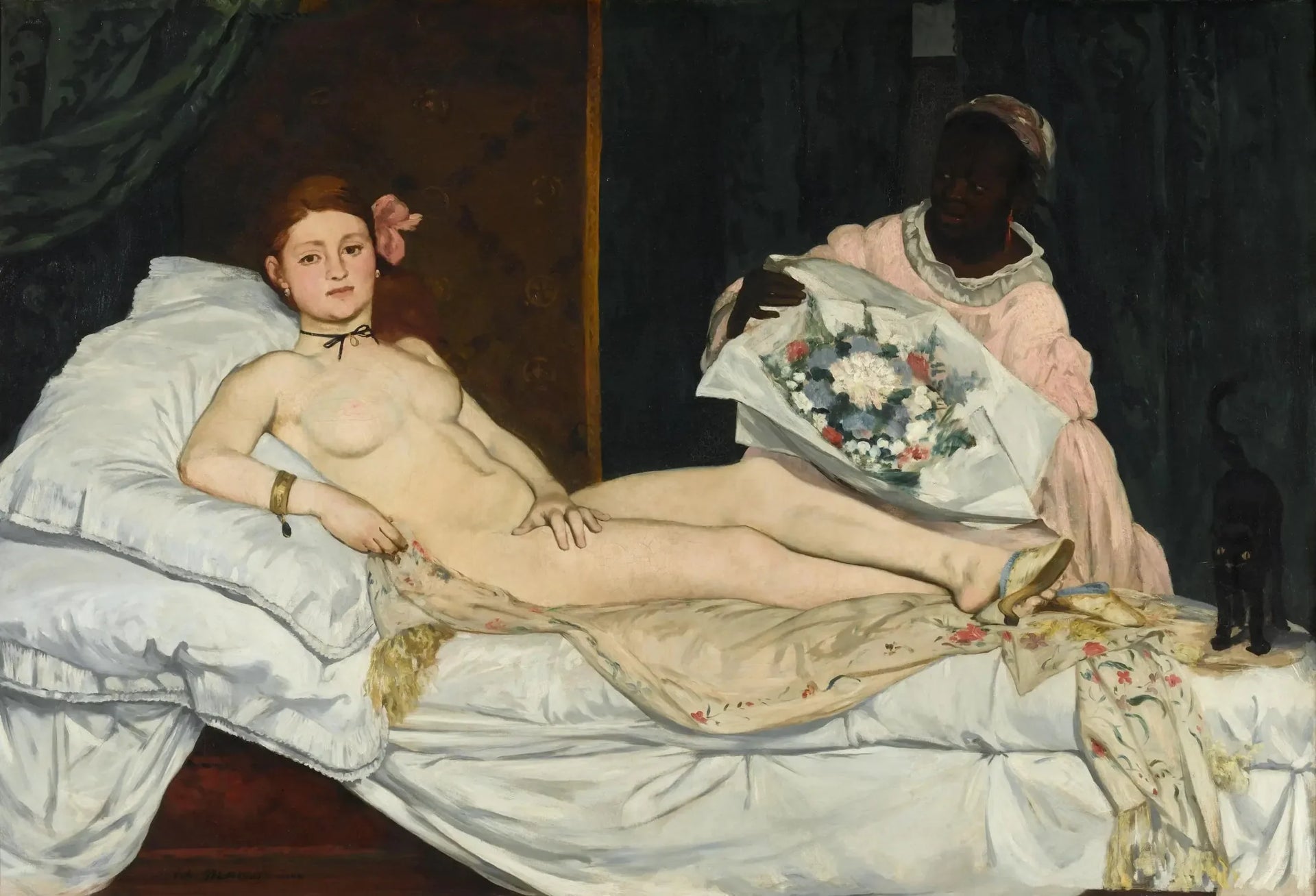 Olympia - Édouard Manet image 1 reproduction artisanale de tableau