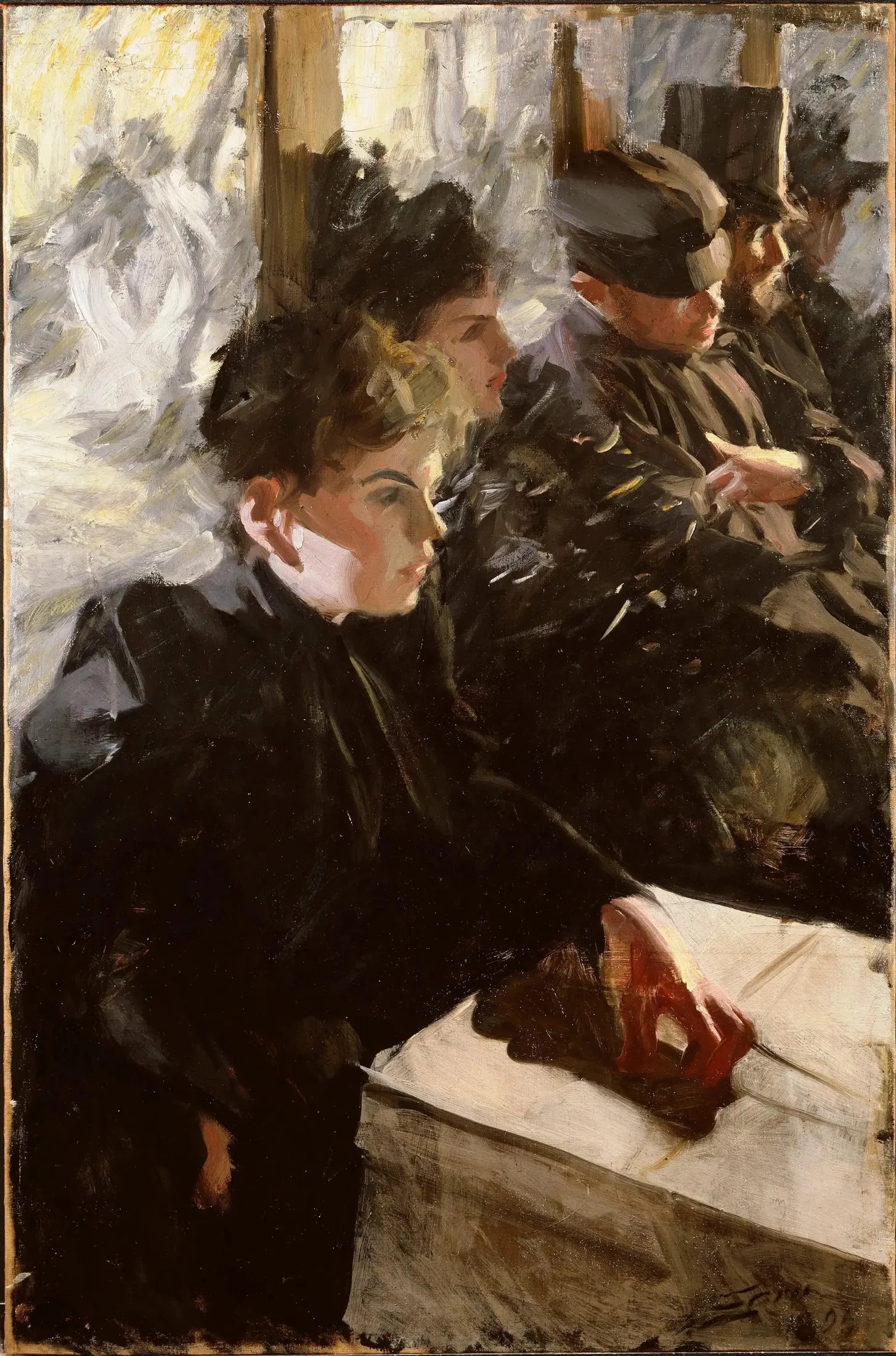 Omnibus - Anders Zorn image 1 copie peinte à la main à l’huile