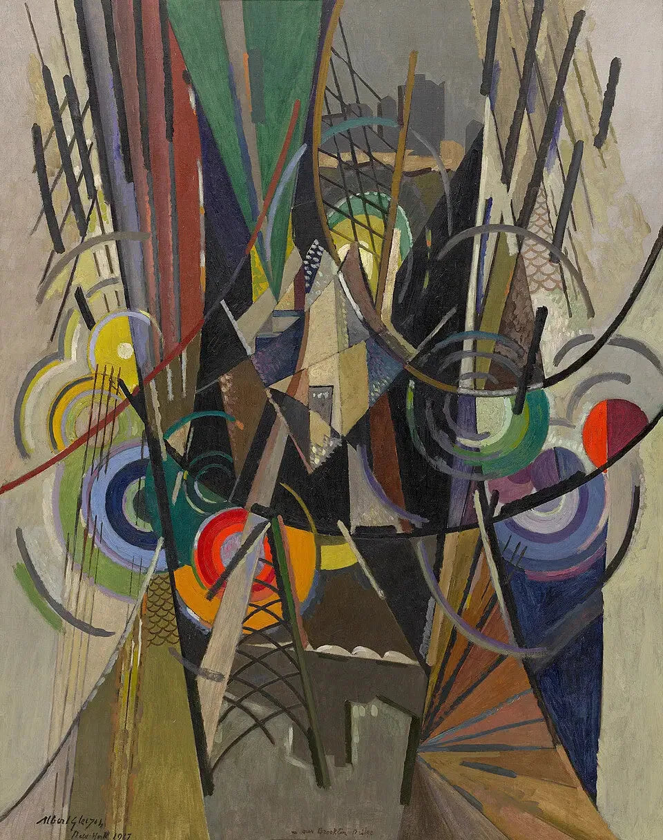 On Brooklyn Bridge - Albert Gleizes image 1 reproduction de peinture à l’huile