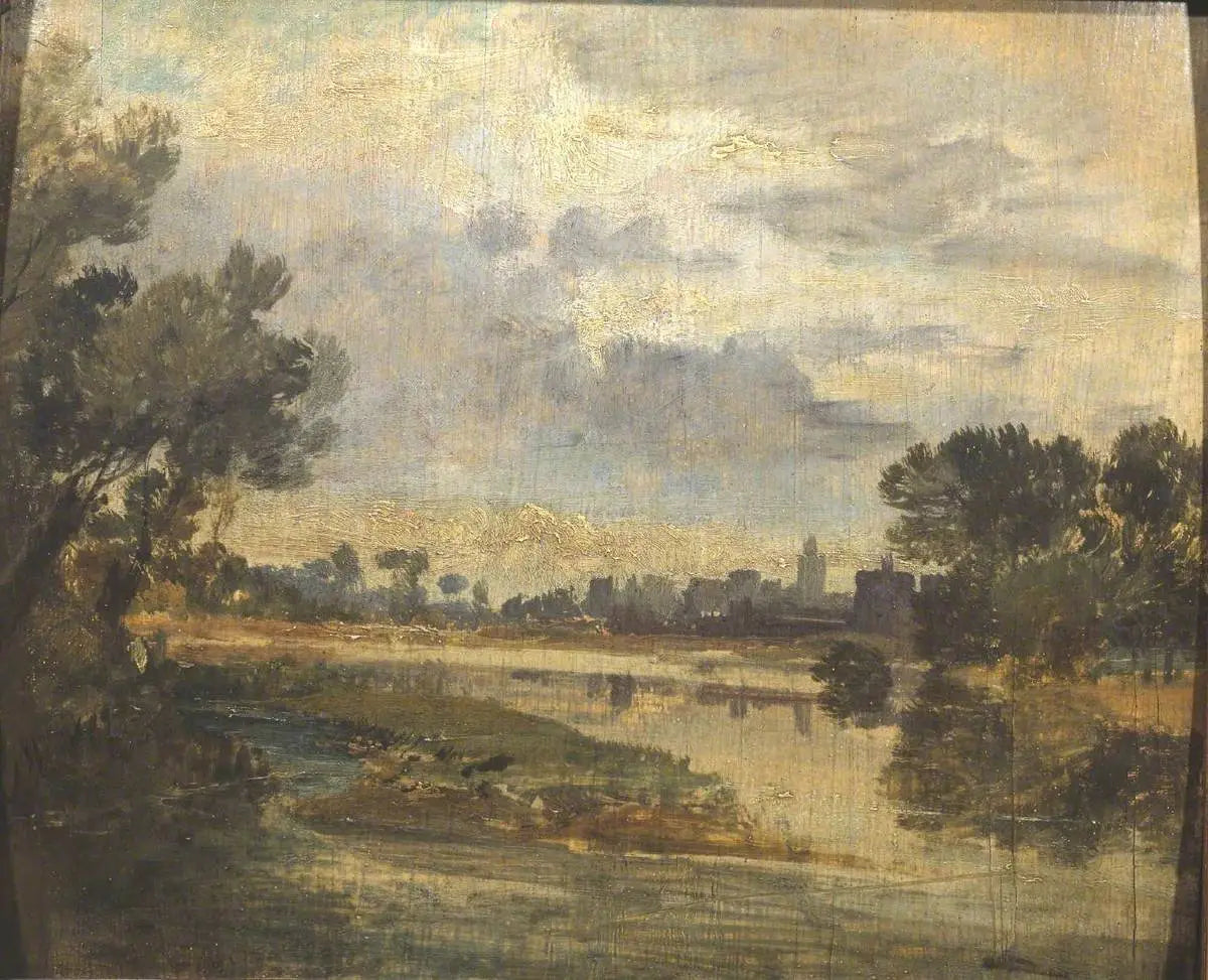On the Thames (?) - J. M. W. Turner image 1 copie peinte à la main à l’huile