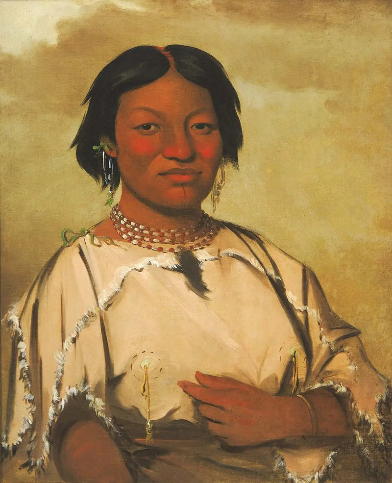 Oó-je-en-á-he-a, La femme qui vit dans la tanière d'un ours - George Catlin