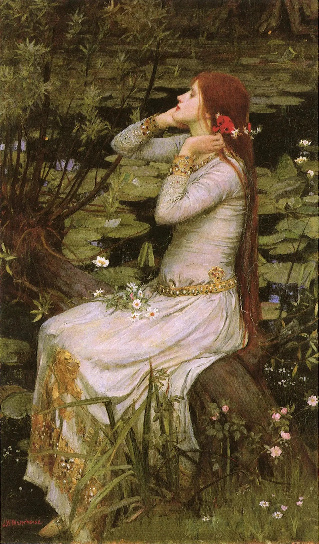 Ophélie - John William Waterhouse image 1 copie de tableau peinte à la main
