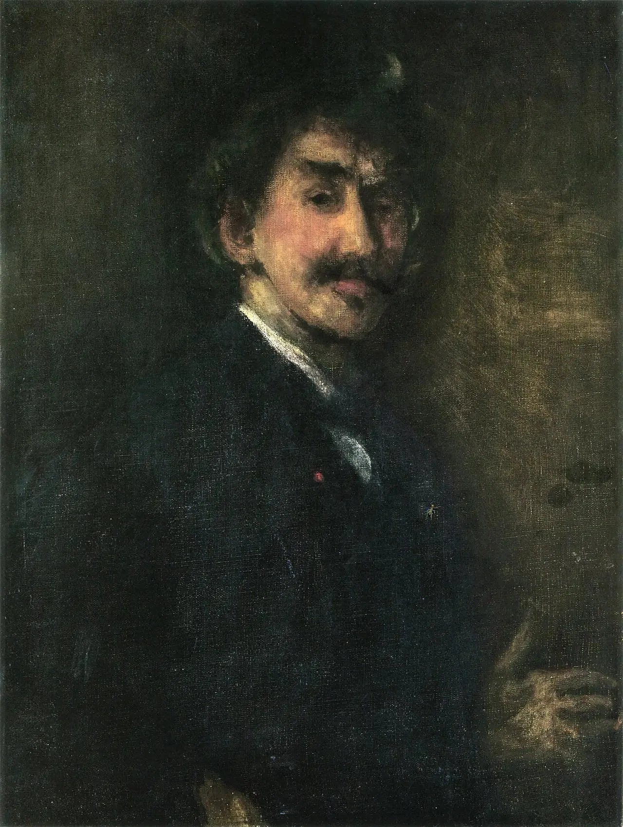 Or et Brun : Autoportrait - James Abbott McNeill Whistler image 1 reproduction artisanale de tableau
