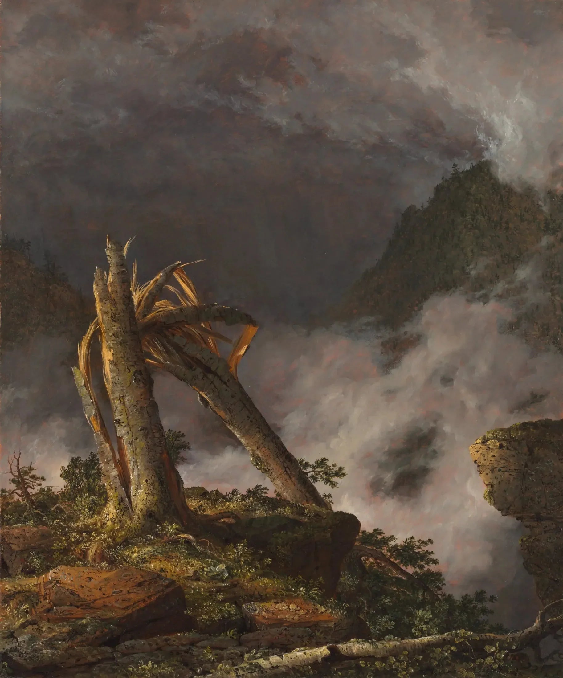 Orage en montagne - Frederic Edwin Church image 1 tableau peint à l’huile sur toile