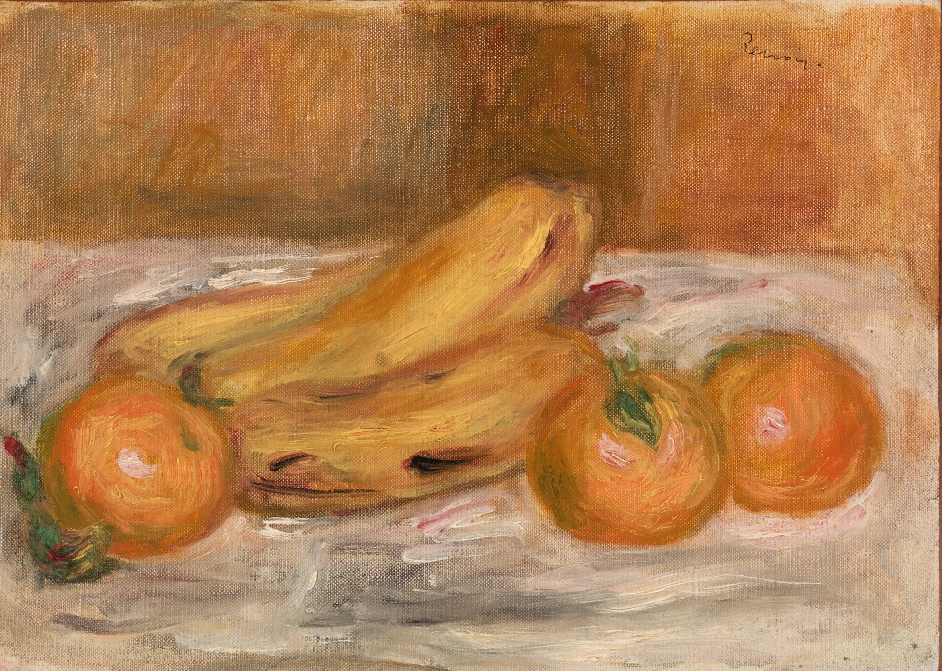 Oranges et bananes (Oranges et bananes) - Pierre-Auguste Renoir image 1 copie de tableau peinte à la main