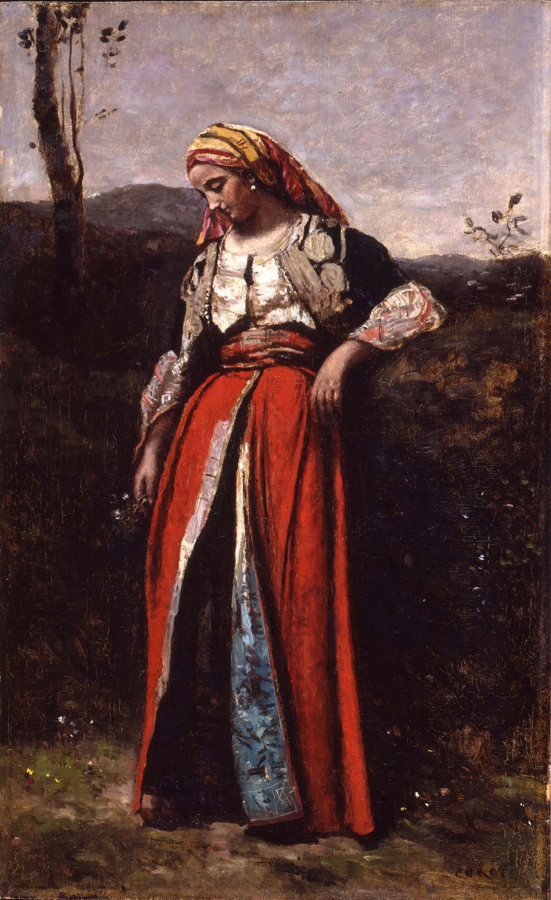 Orientale rêveuse - Jean-Baptiste Camille Corot image 1 reproduction réalisée par Alpha Reproduction