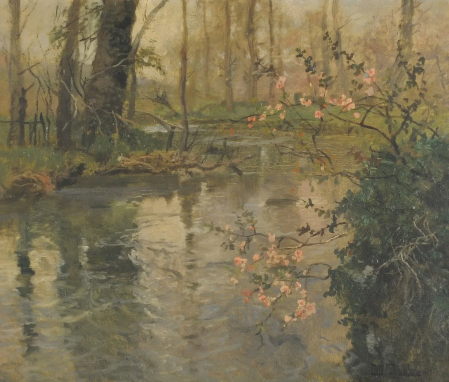 Orillas del río en primavera - Frits Thaulow