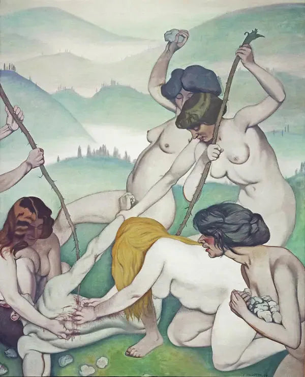 Orphée dépecé par les Ménades - Félix Vallotton image 1 reproduction de peinture à l’huile