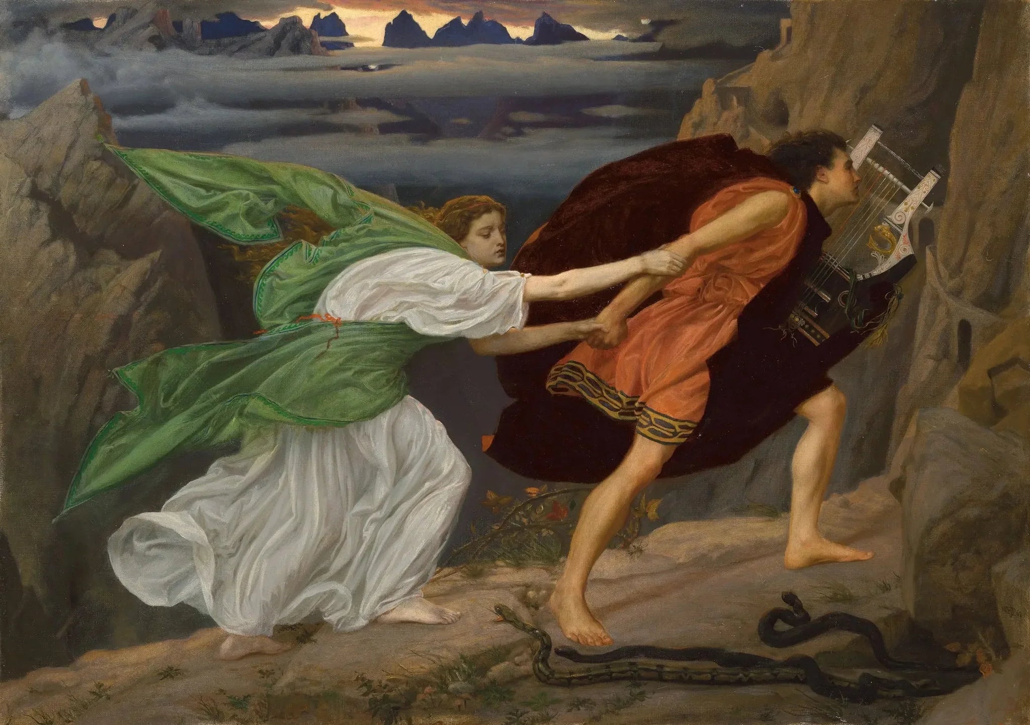 Orphée et Eurydice - Edward Poynter image 1 copie de tableau peinte à la main