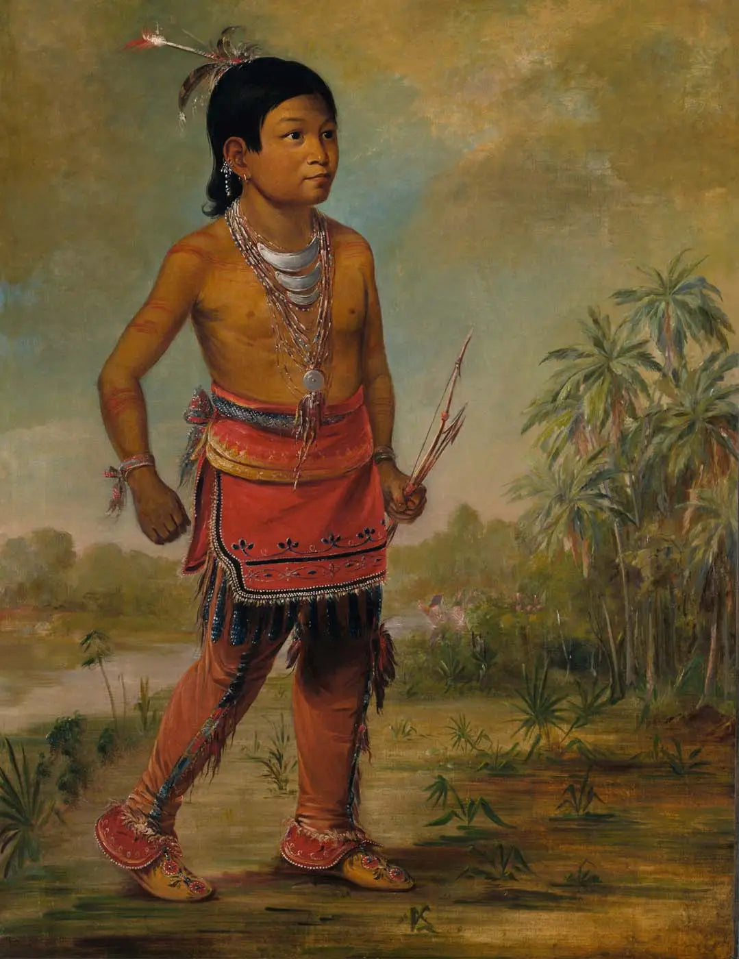 Osceola Nick-a-no-chee, un garçon - George Catlin image 1 reproduction réalisée par Alpha Reproduction