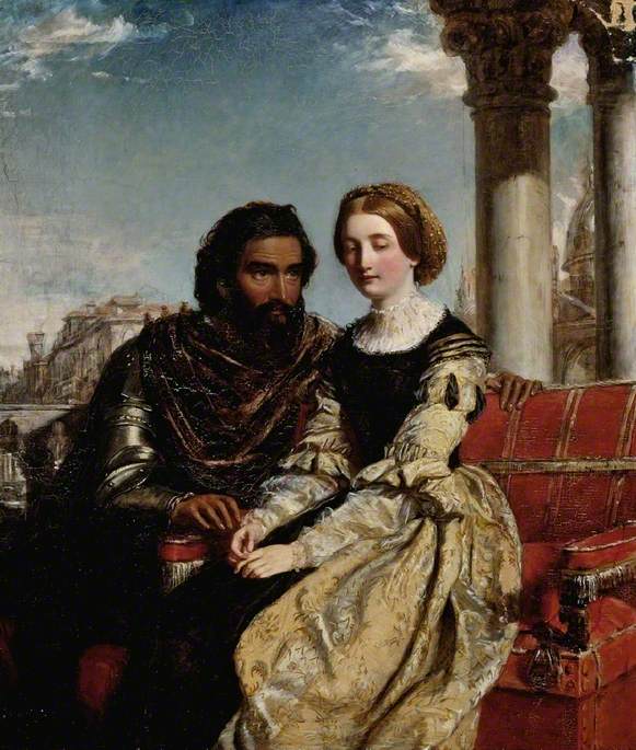 Othello et Desdomonas (1856) - William Powell Frith image 1 copie peinte à la main à l’huile