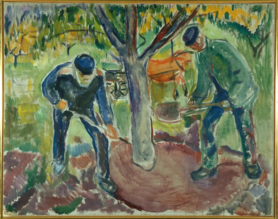 Ouvriers au jardin - Edvard Munch