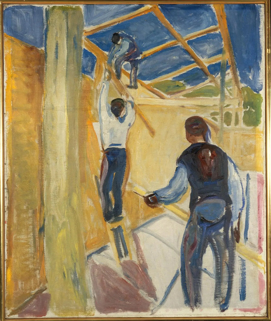 Ouvriers du bâtiment dans le studio - Edvard Munch