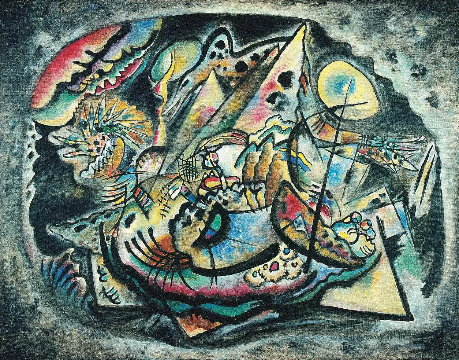 Ovale gris - Vassily Kandinsky image 1 tableau peint à l’huile sur toile