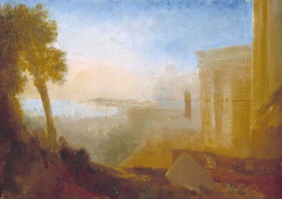 Overlooking the Coast, with Classical Building - J. M. W. Turner