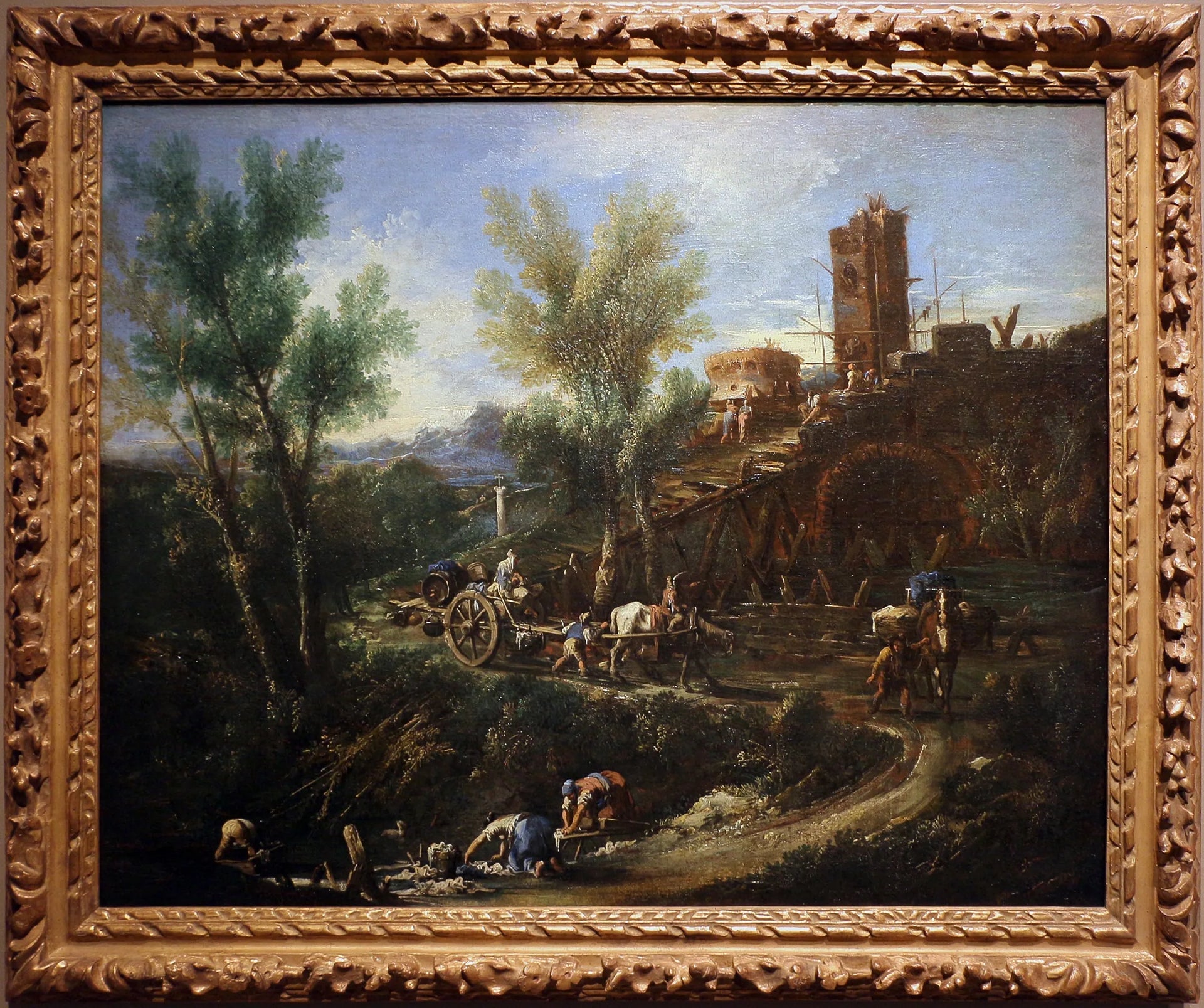 paesaggio con zingari e lavandaie - Alessandro Magnasco image 1 reproduction réalisée par Alpha Reproduction