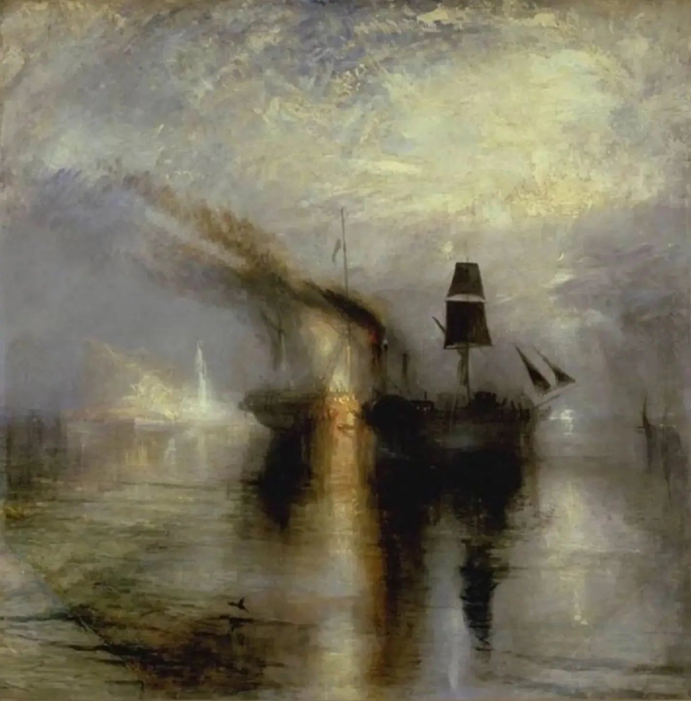 Paix - Funérailles en mer - J. M. W. Turner image 1 copie de tableau peinte à la main