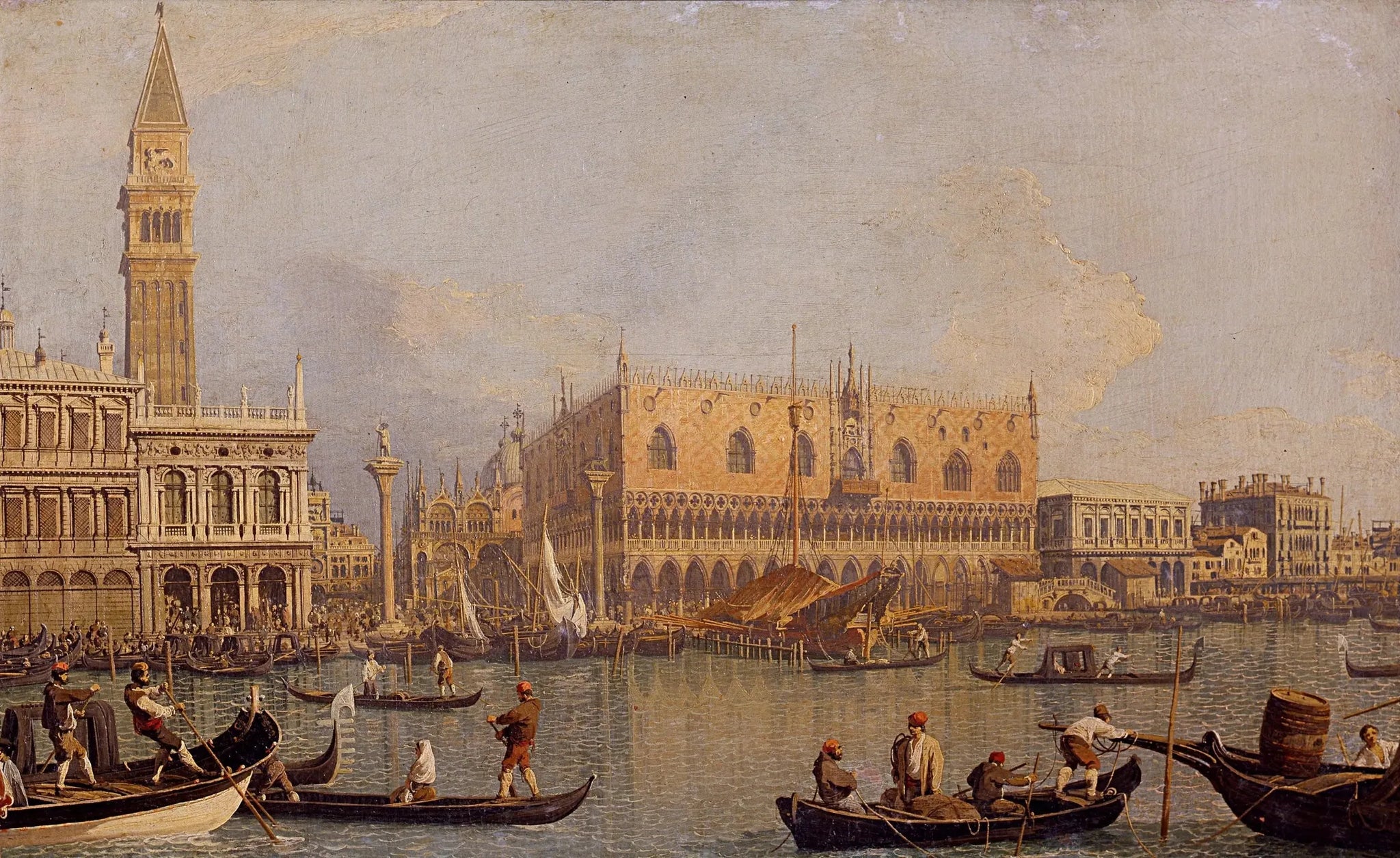 Palais des Doges et Place Saint-Marc - Canaletto image 1 copie de tableau peinte à la main