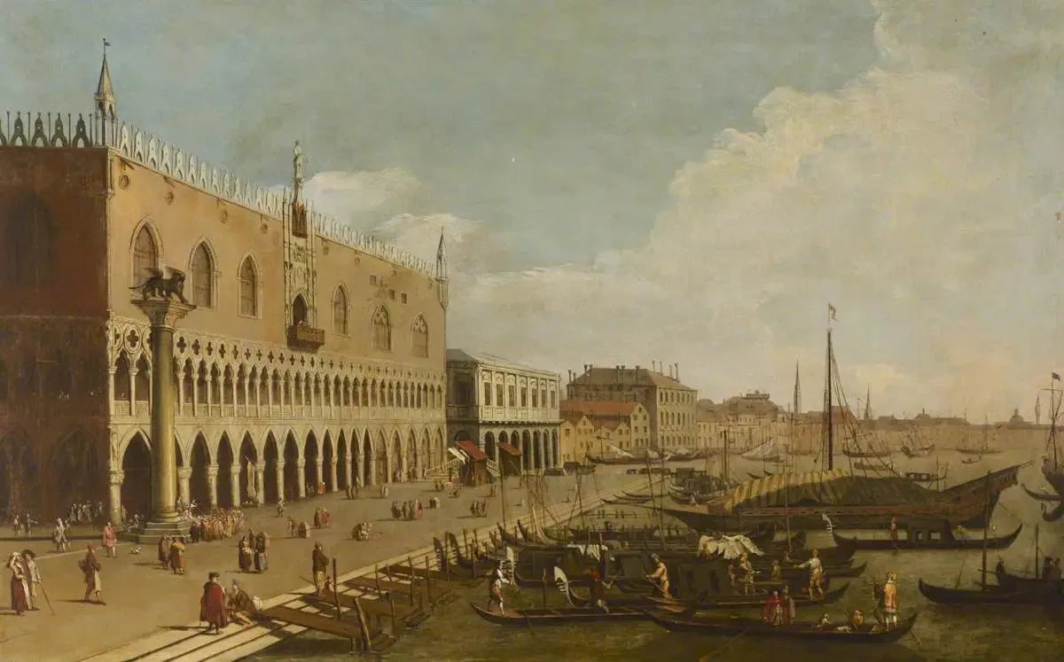 Palais Ducale et Riva degli Schiavoni, Venise - Canaletto image 1 reproduction de peinture à l’huile