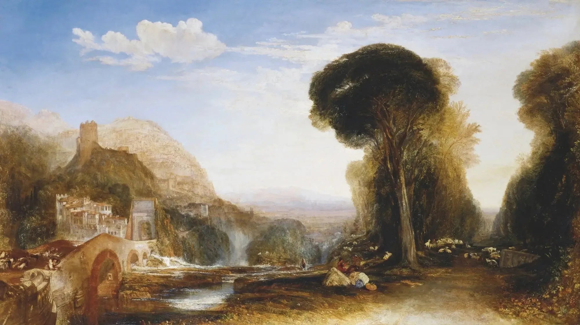 Palestrina - Composition - J. M. W. Turner image 1 copie peinte à la main à l’huile