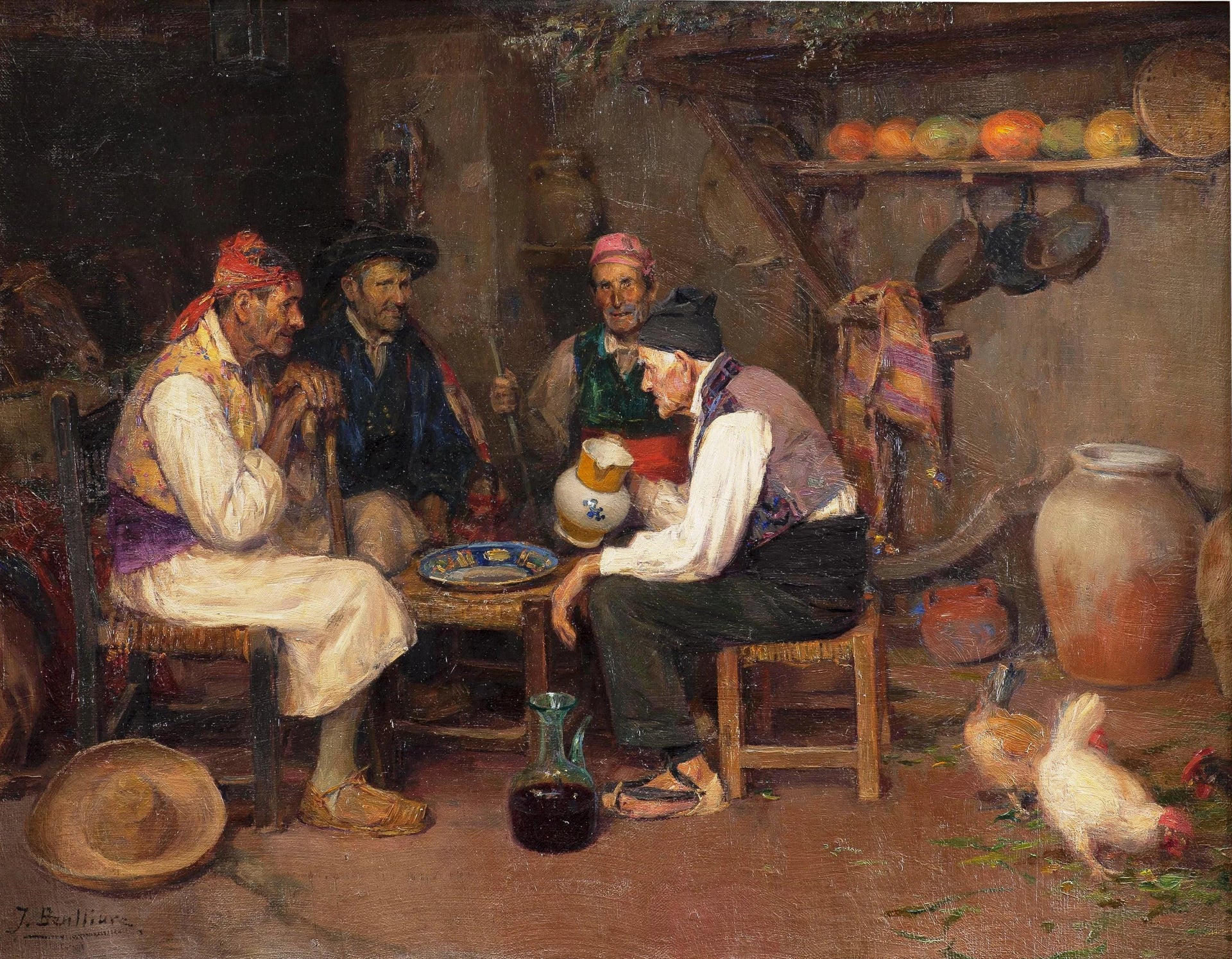 Palique et hirondelle - José Benlliure y Gil