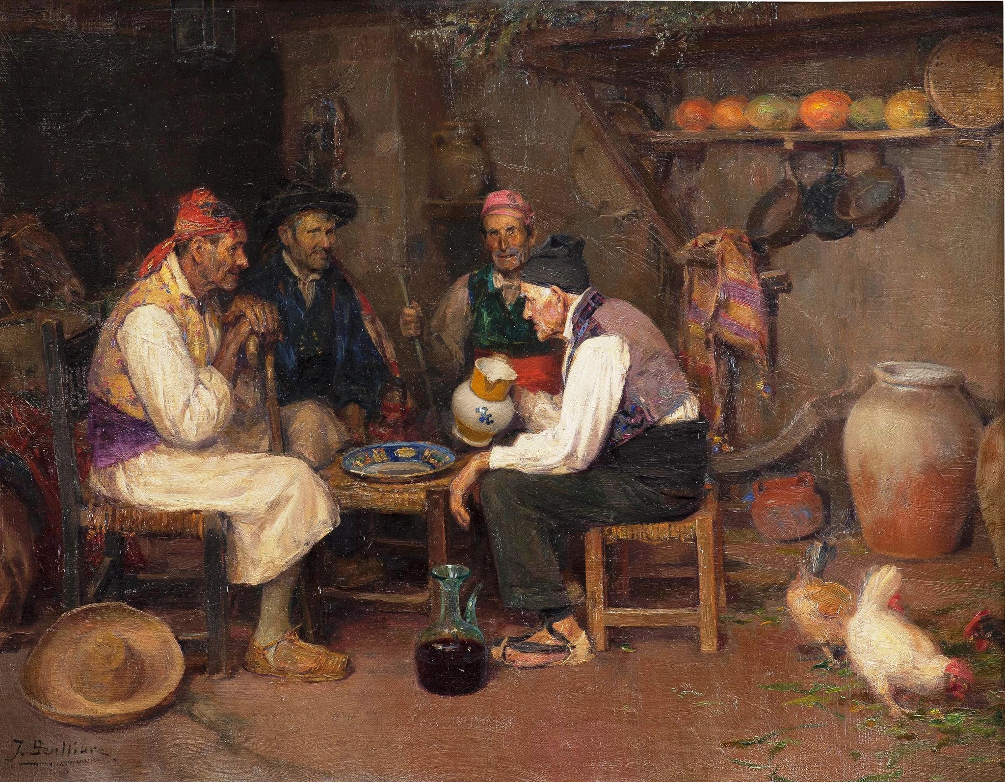 Palique et hirondelle - José Benlliure y Gil