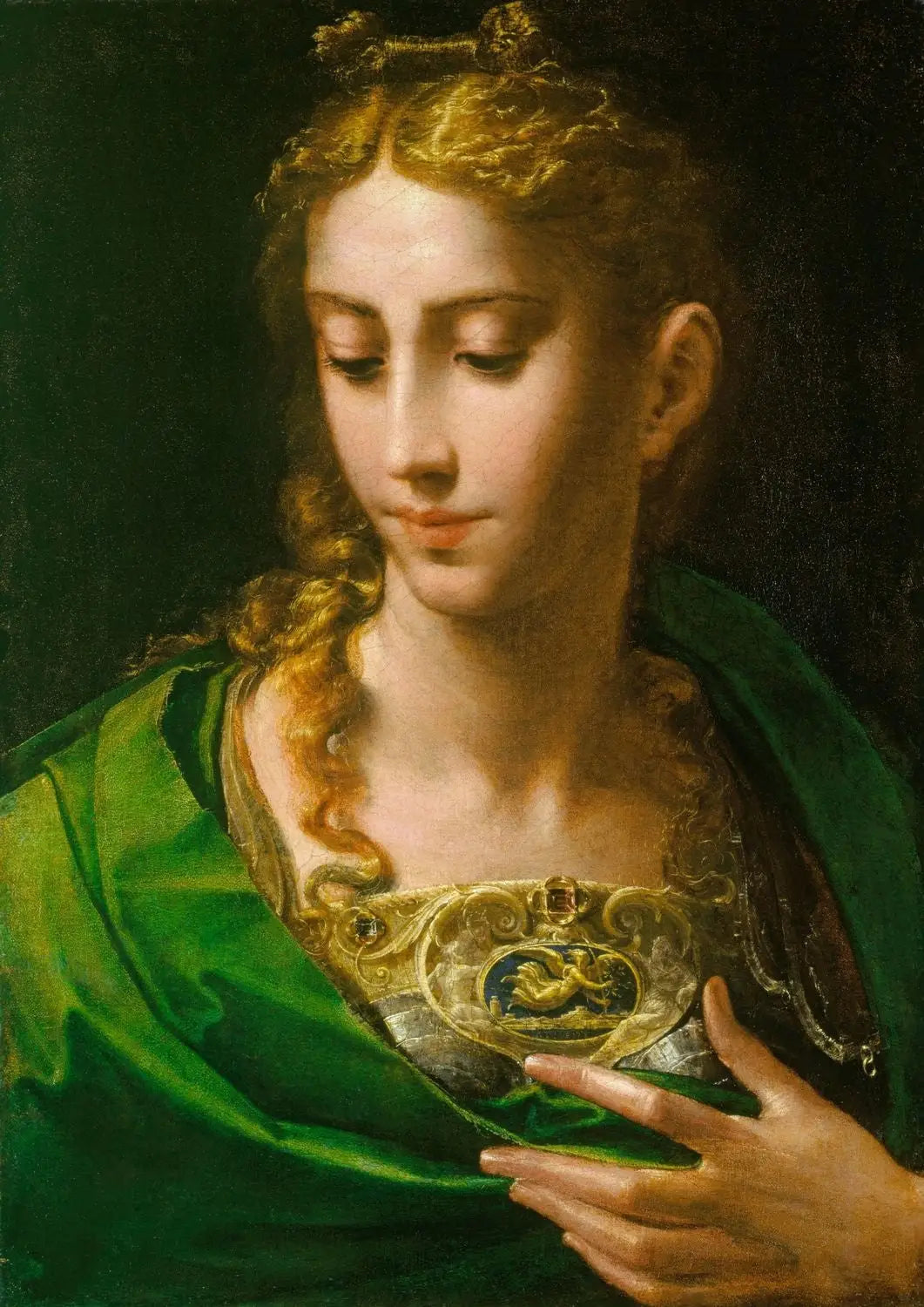 Pallas Athéna - Parmigianino image 1 copie peinte à la main à l’huile