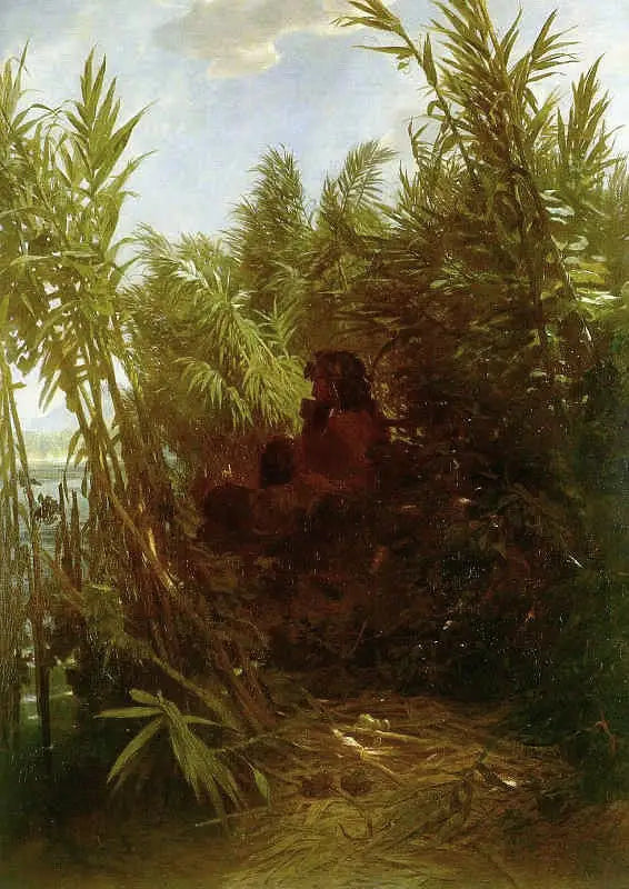 Pan dans le roseau - Arnold Böcklin image 1 reproduction de peinture à l’huile